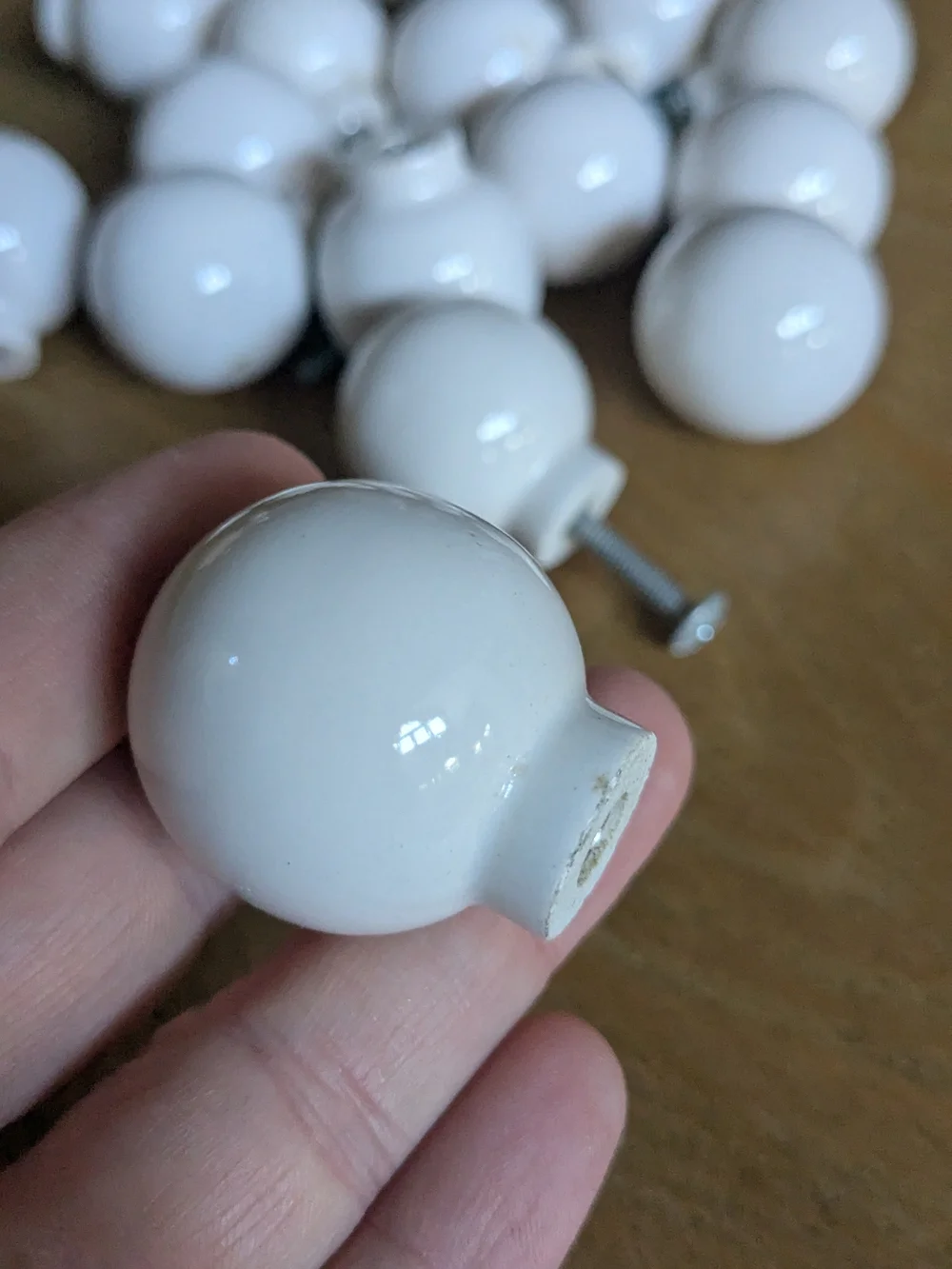 17 Vintage White Porcelain Round Drawer Knobs - Classic Home Accents